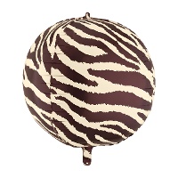 Orbz-folieballon met zebra-print, 50 cm