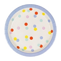 Confettiborden 23 cm - 6 stuks