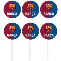 Ronde FC Barcelona-toppers - 6 stuks