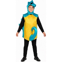 Blauw zeepaardje kinderkostuum
