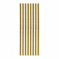 Metallic papieren rietjes - 12 stuks