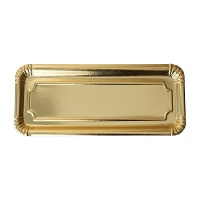 Gouden dienblad 34 x 12 cm - 100 stuks