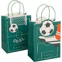 Cadeautas van 14 x 11,5 x 6,7 cm met voetbalthema - 1 stuk