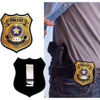 Politiebadge met riemclip