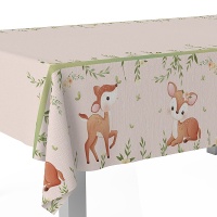 Tafelkleed met jong hertje van 1,80 x 1,20 m