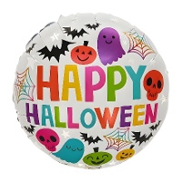 Kleurrijke Happy Halloween ballon van 45 cm - Party love