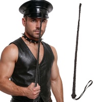 Zwarte zweep - 68 cm