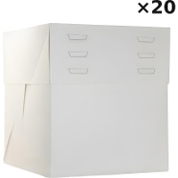 20 x taartdoos van 25 x 25 x 20 cm - verstelbare hoogte tot 28 cm