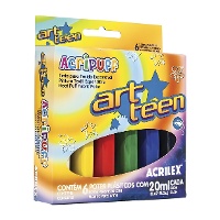 Uitrekbare textielverf 20 ml - Acrilex - 6 stuks