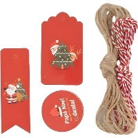 Kerstman cadeaulabels - 25 stuks
