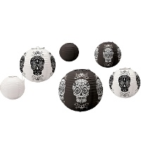 Decoratieve skeletlantaarns - 6 stuks