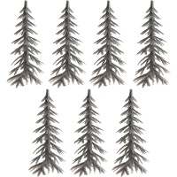 Kerstboom taarttoppers van 8,5 cm - Dekora - 144 stuks