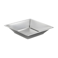 Metallic diepe plastic borden van 17 cm - 4 stuks