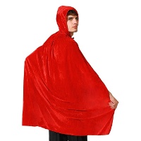 Fluwelen cape met capuchon voor volwassenen - 1,00 m