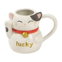 470 ml Maneki Neko-mok met handvat