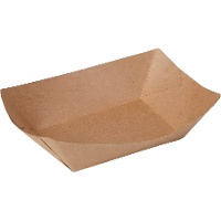 Ovale kartonnen bakjes van 8,5 x 5,5 x 3,5 cm - 6 stuks