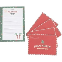 Brieven met enveloppen voor de Kerstman van een elf met stickers