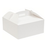Doos van 25,5 x 25,5 x 10 cm voor taart met handvat - Hilarious