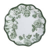 Bord 22,9 cm - groen bloemenmotief