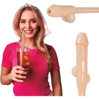 Drinkrietje in penisvorm, 28 cm